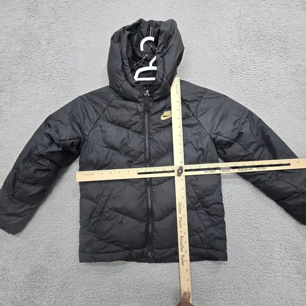 Nike Water Resistant Puffer Jacket kids Girl Boy Small Years Unisex Black Hooded